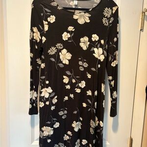 Floral Black Dress